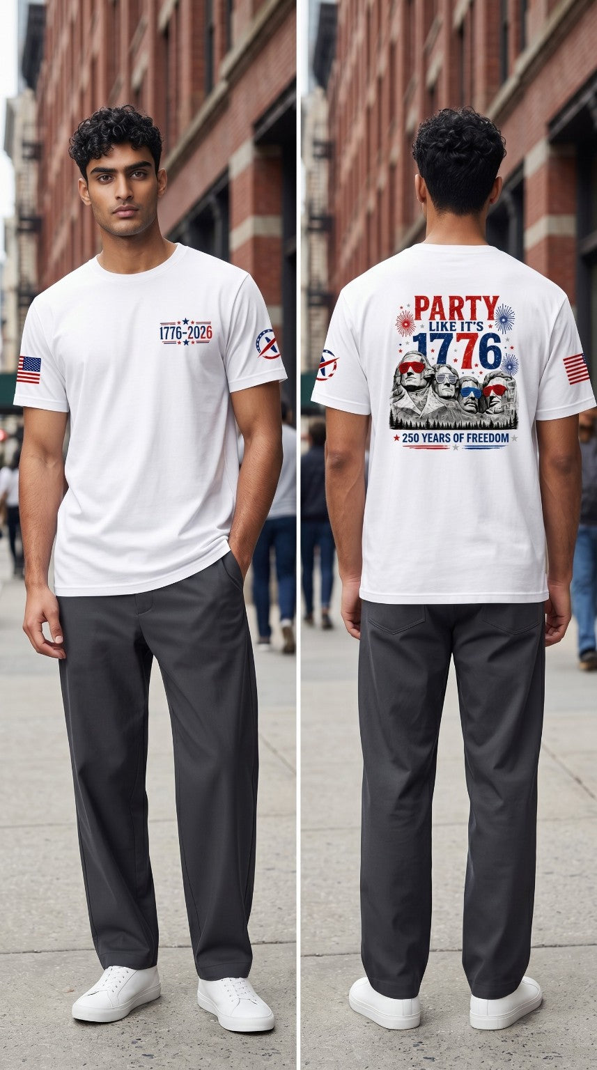Party Like It’s 1776 Presidents 250th Anniversary Tee