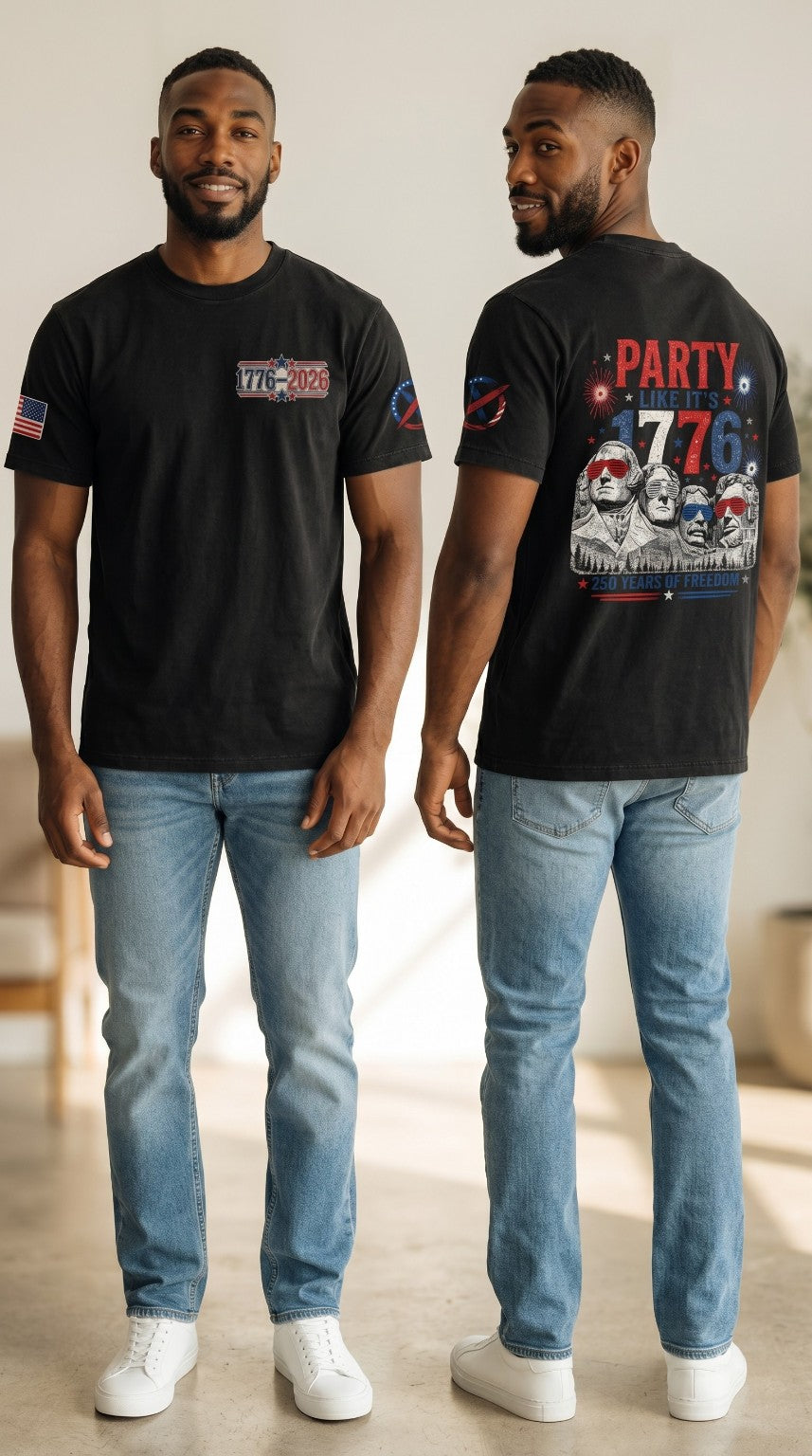 Party Like It’s 1776 Presidents 250th Anniversary Tee